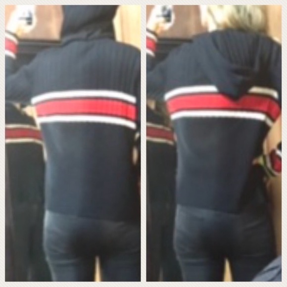 ST JOHN SPORT Striped Hoodie Full Zip - Picture 7 of 8